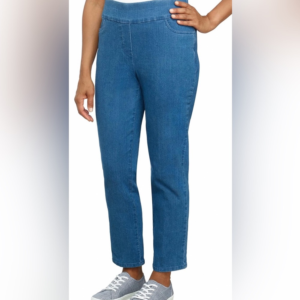 Alfred Dunner Womens Petite Super Stretch Mid-Rise Short Length Pant NWT 8P